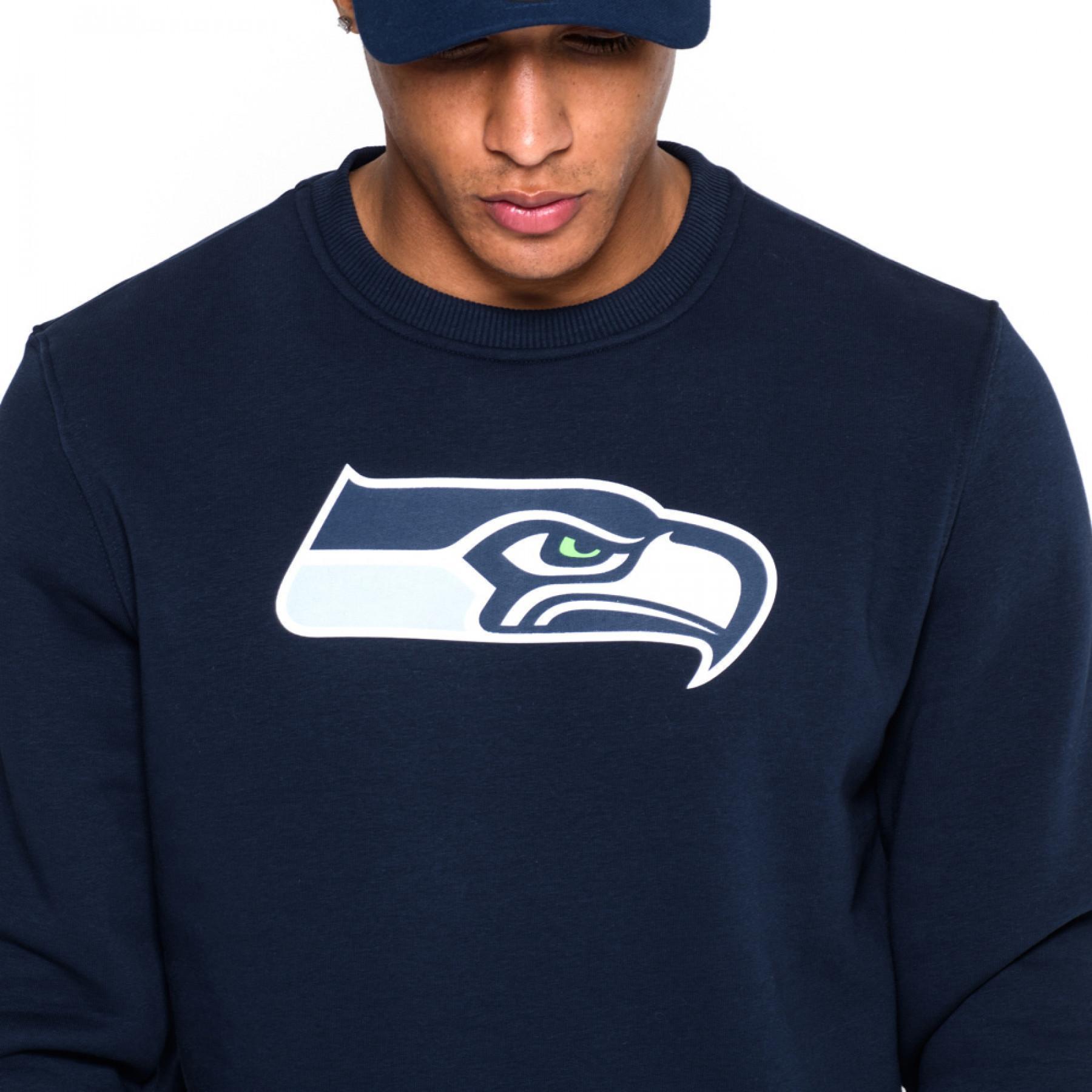 Sweatshirt med rund halsringning och laglogotyp Seattle Seahawks