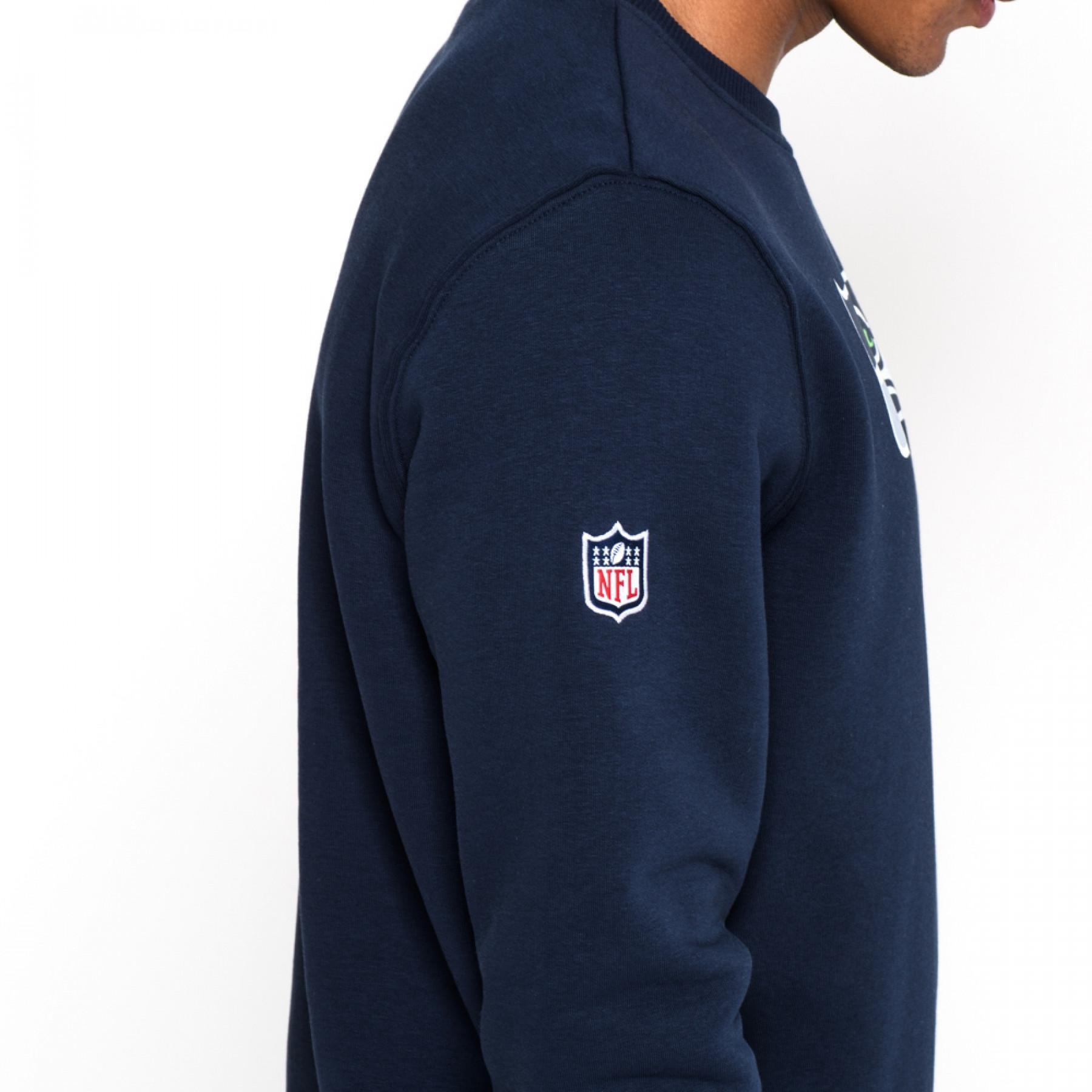 Sweatshirt med rund halsringning och laglogotyp Seattle Seahawks