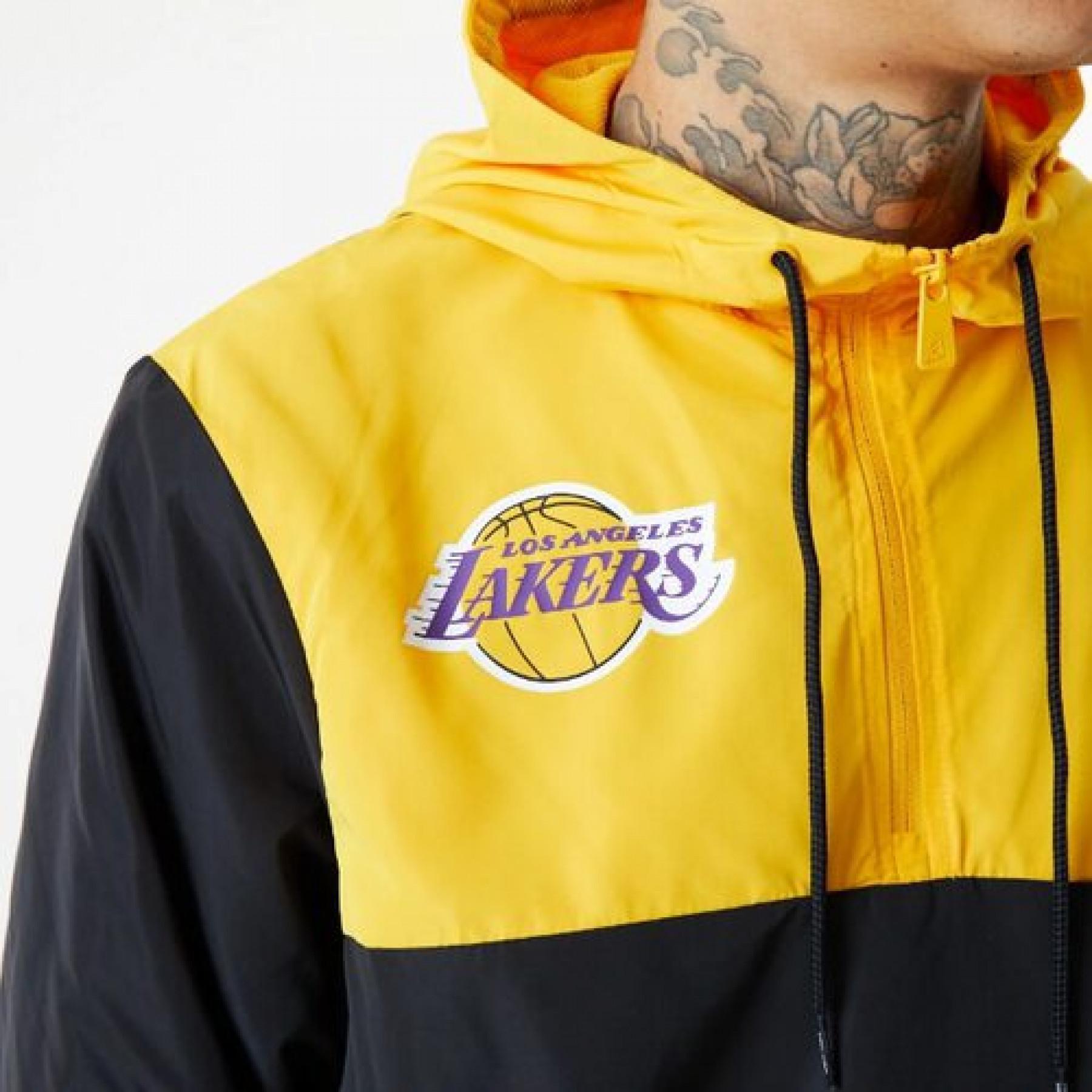 Vindtät jacka New Era NBA Colour Block Los Angeles Lakers