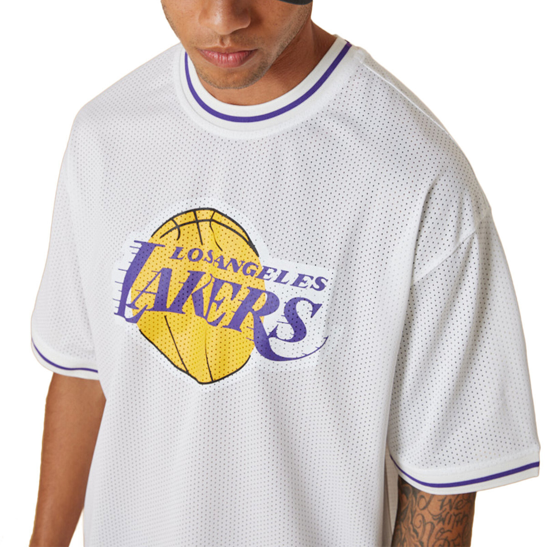 Kortärmad T-shirt Los Angeles Lakers Mesh Logo