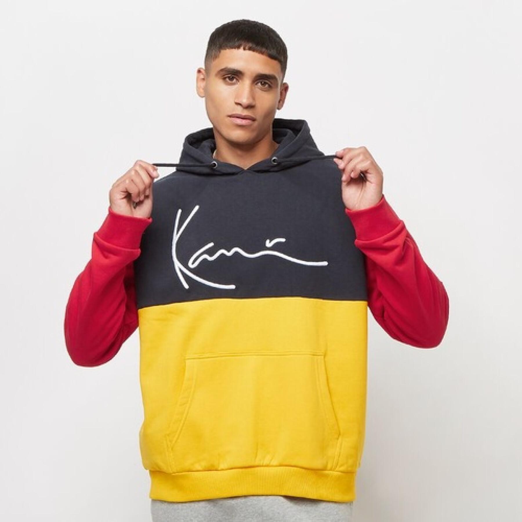 Sweatshirt med huva Karl Kani Small Signature Block Teddy