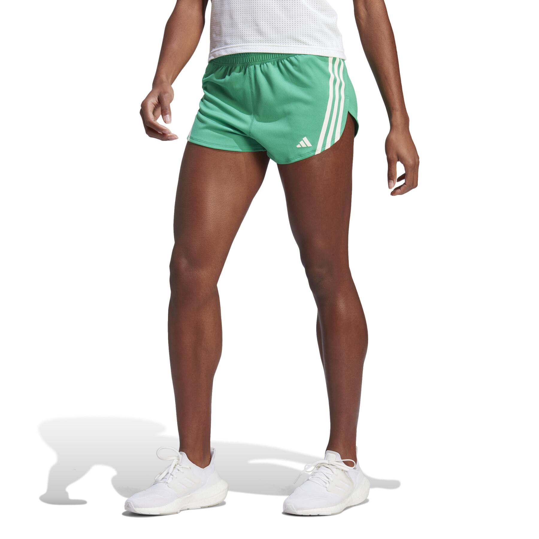 Shorts för kvinnor adidas Run Icons 3-Stripes Low Carbon