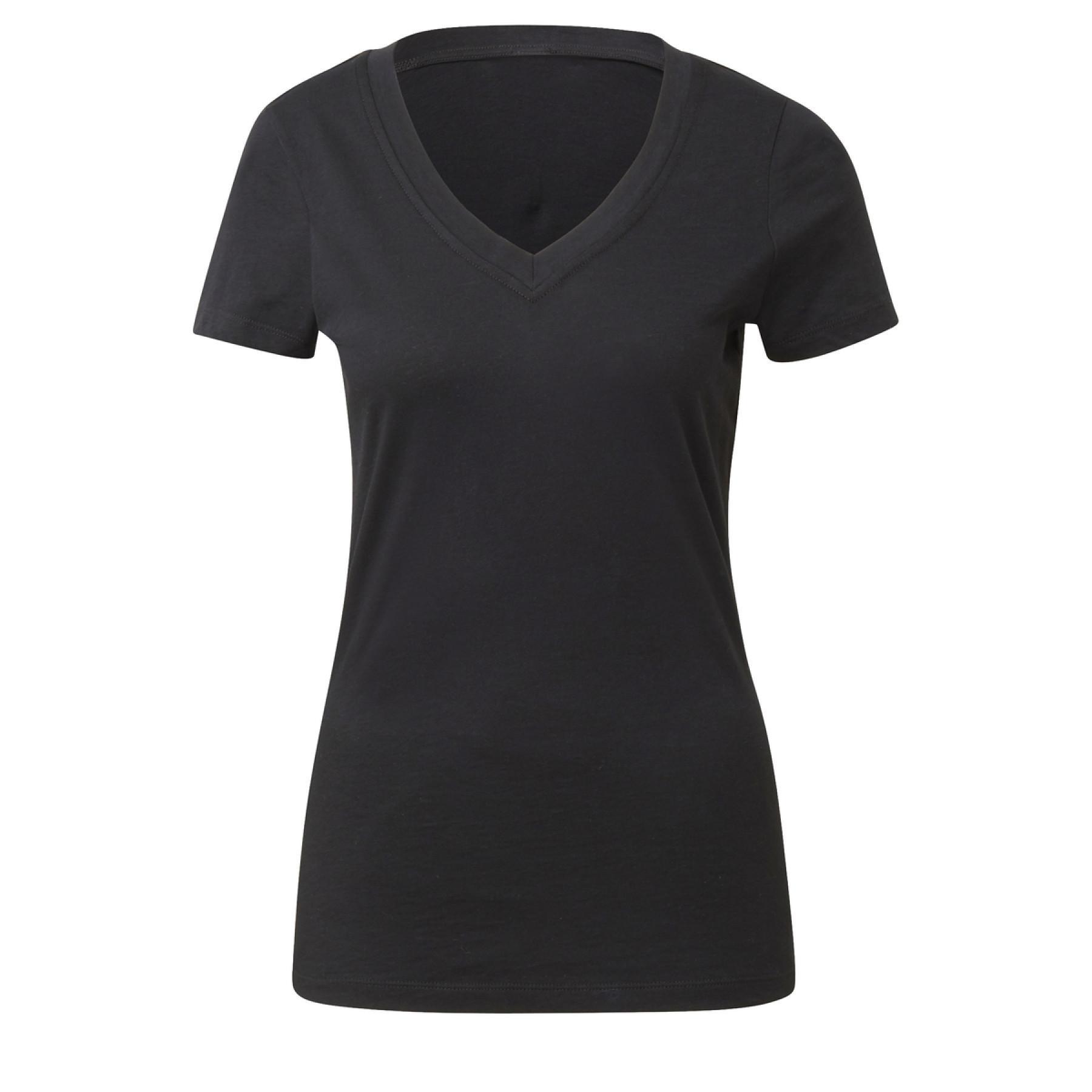T-shirt för kvinnor Reebok GB Cotton V-Neck Vector