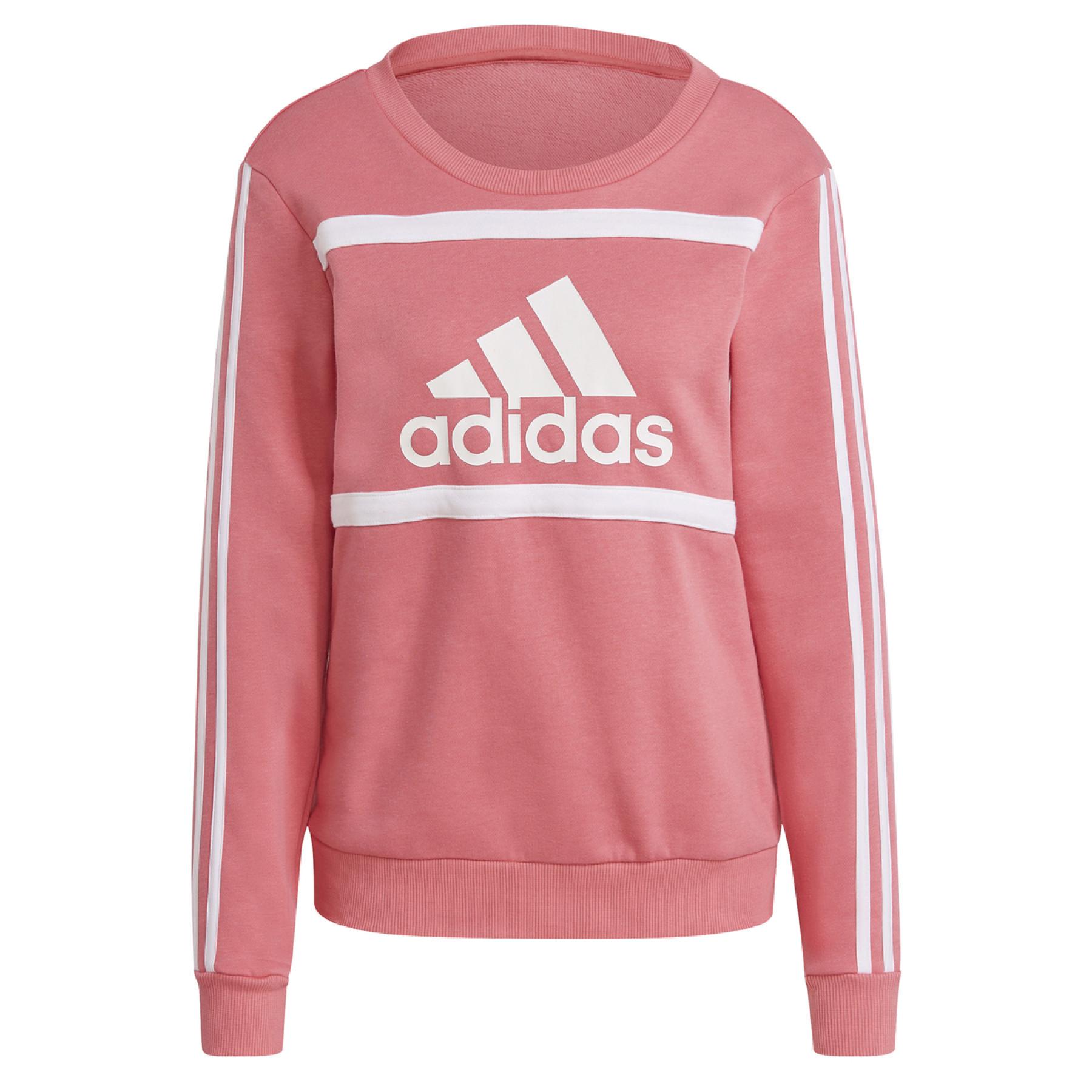 Sweatshirt för kvinnor adidas Essentials Logo Colorblock Fleece