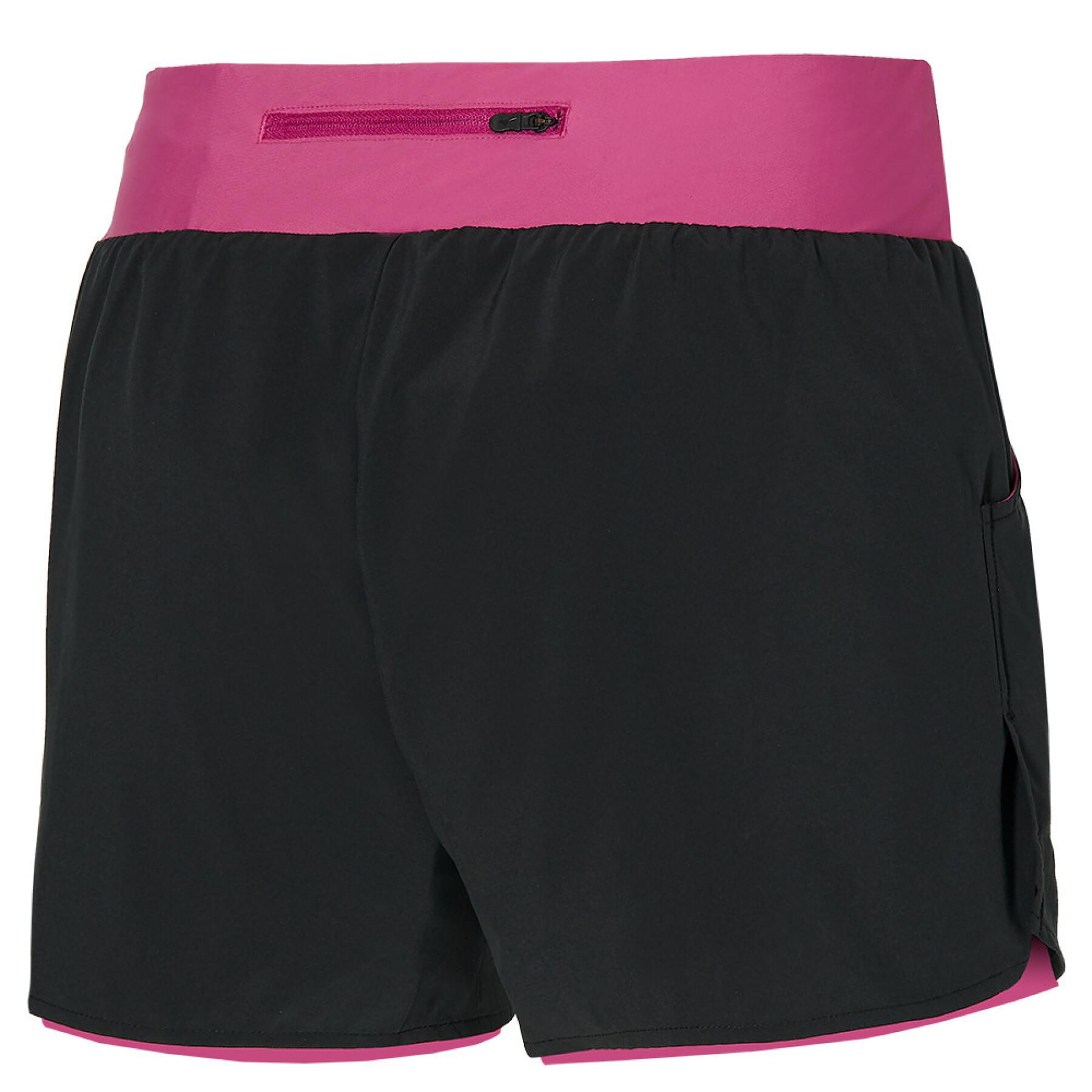2 i 1-shorts för kvinnor Mizuno 4.5