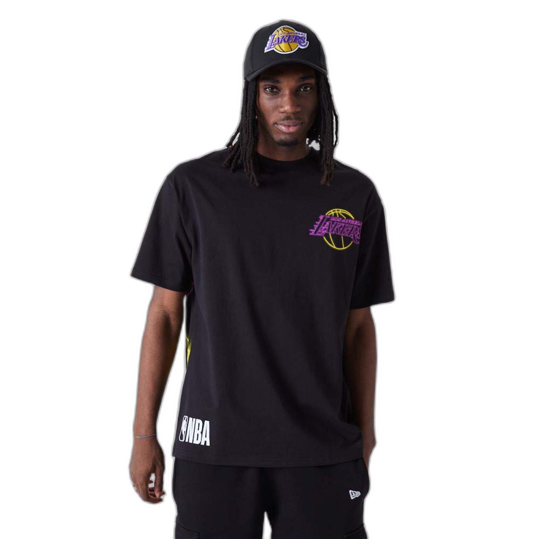 T-shirt med överdimensionerad storlek Los Angeles Lakers NBA BP Neon