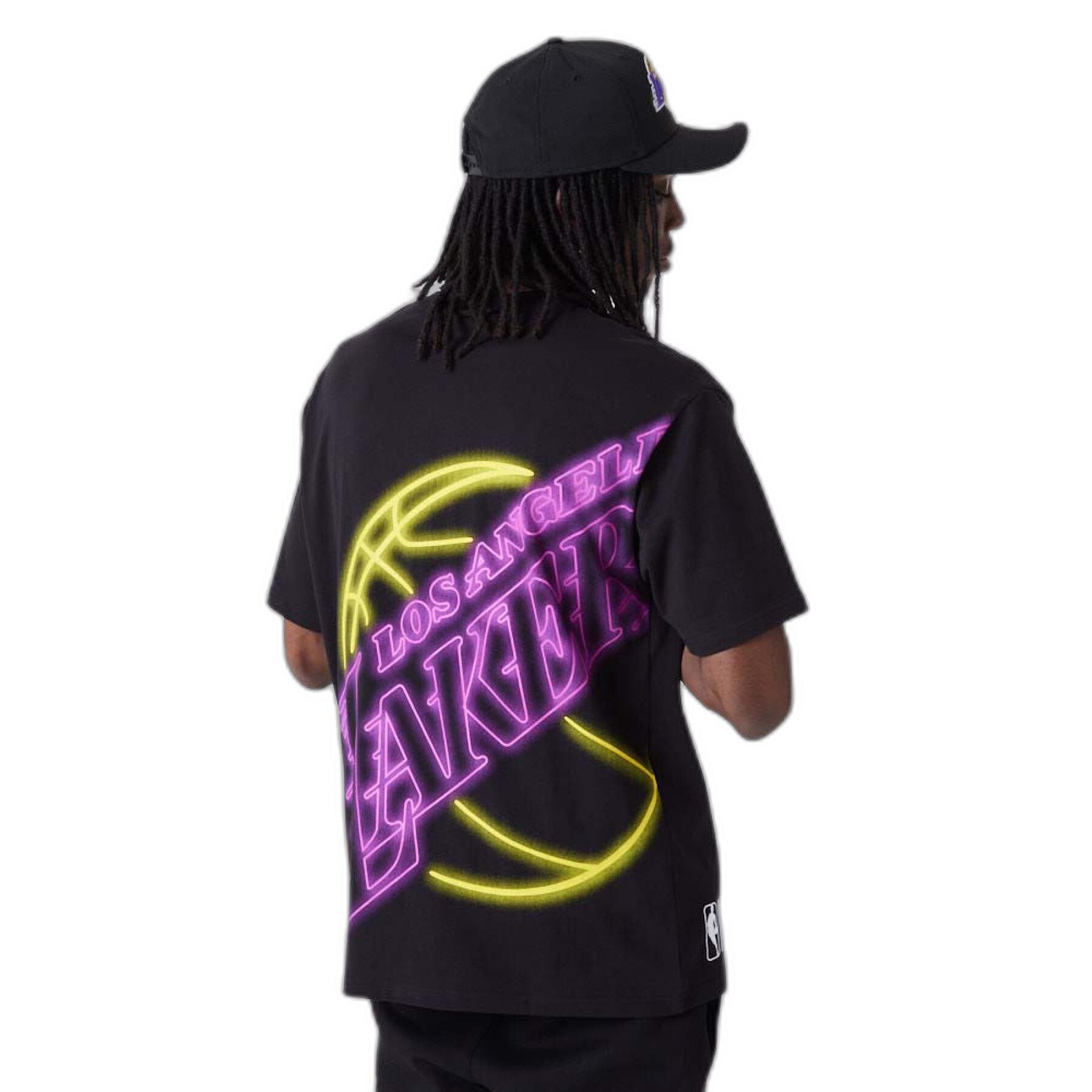 T-shirt med överdimensionerad storlek Los Angeles Lakers NBA BP Neon