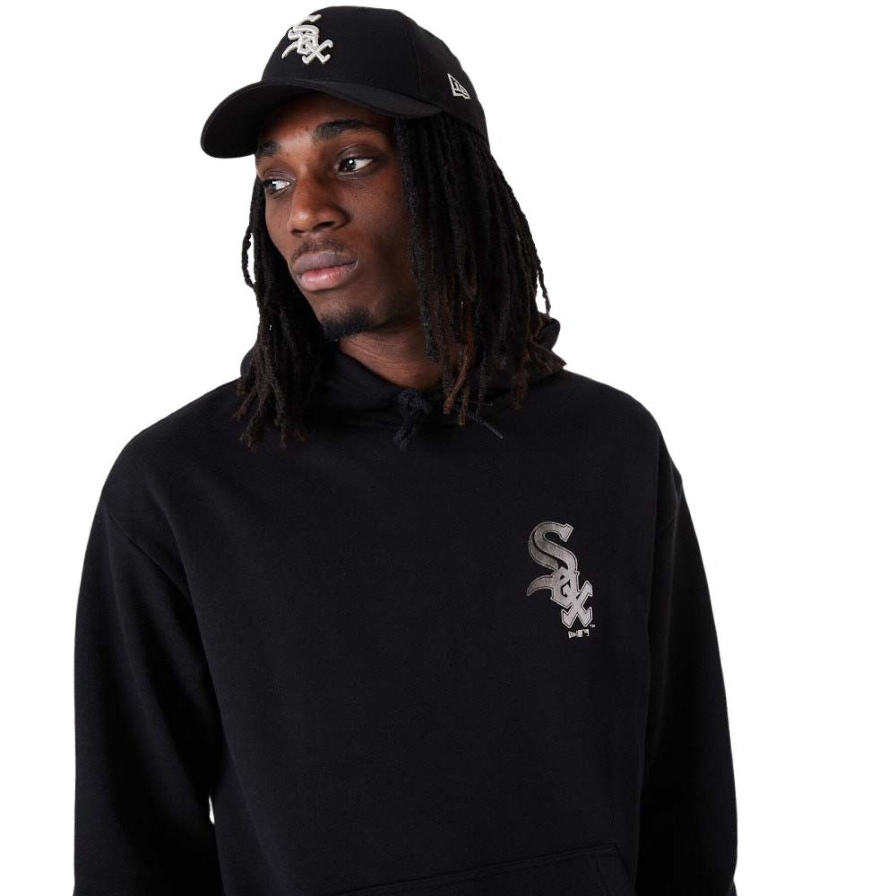 Sweatshirt med huva Chicago White Sox BP Metallic PO