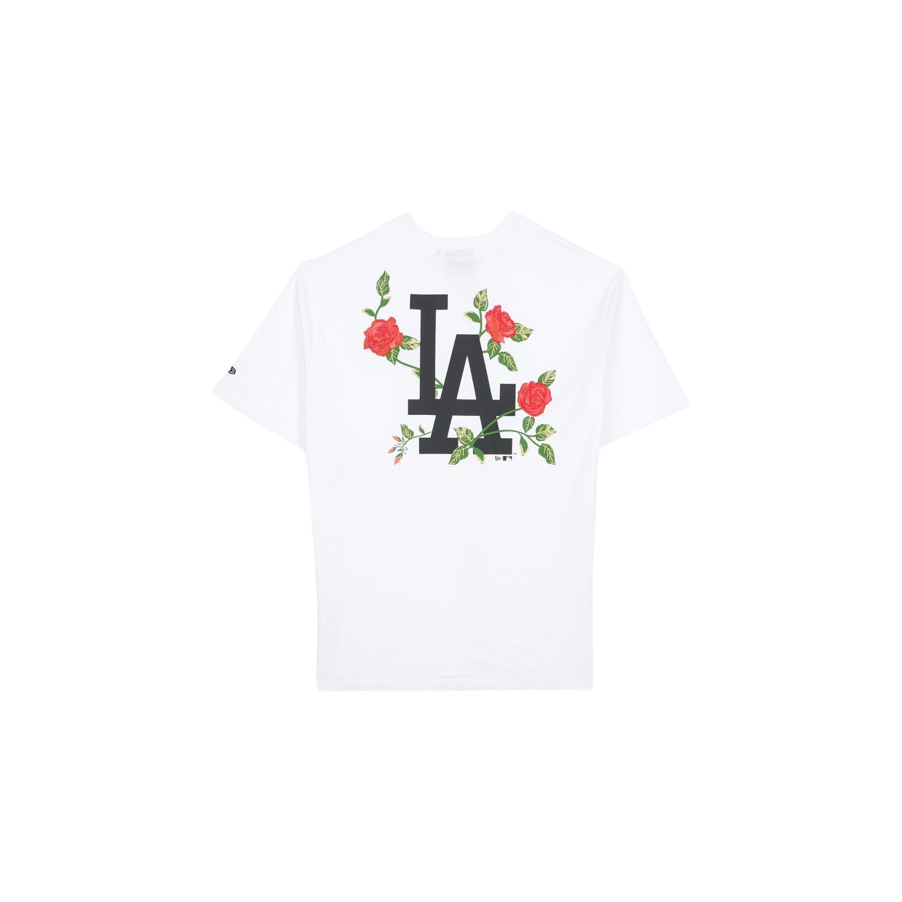 T-shirt med överdimensionerad storlek Los Angeles Dodgers Floral Graphic
