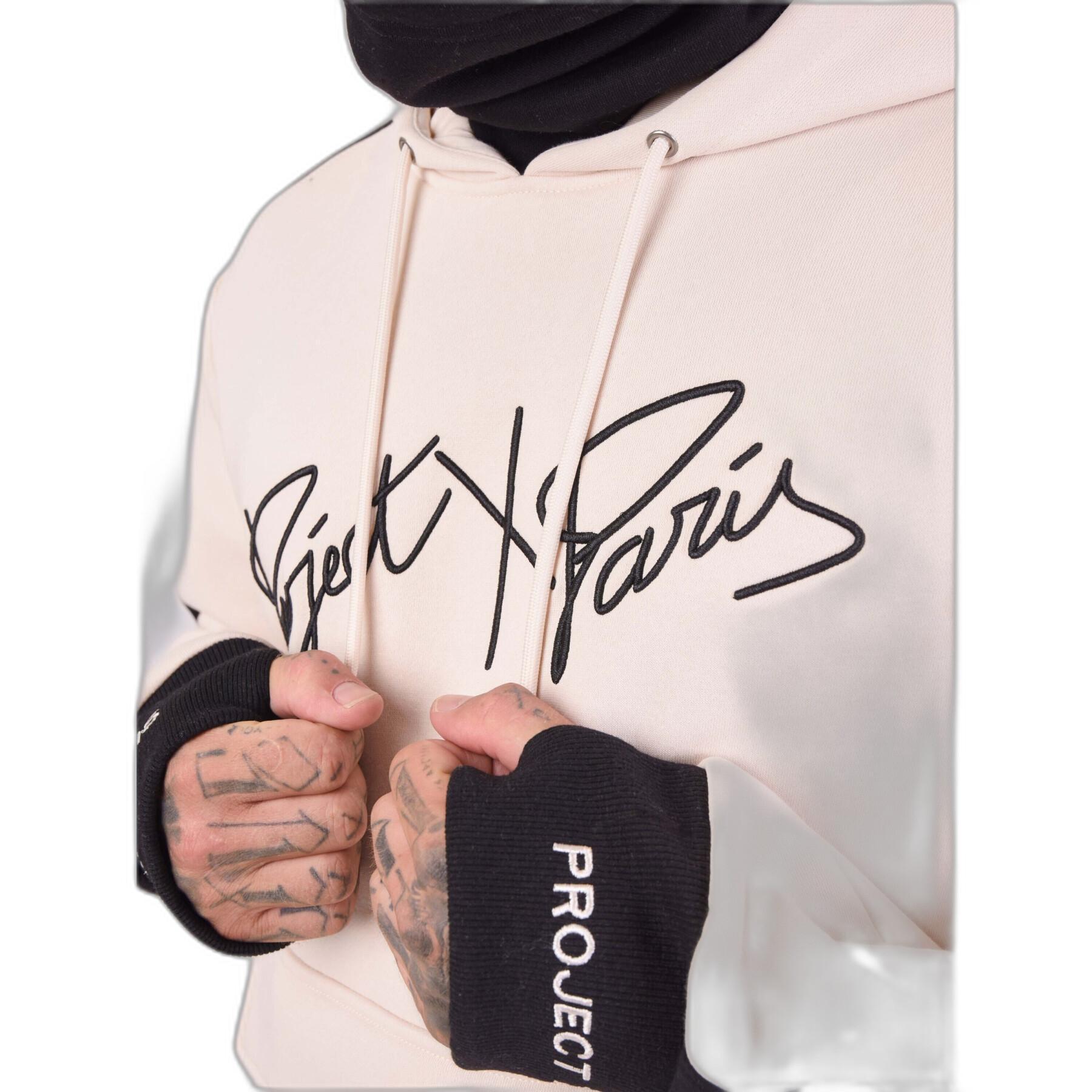 Tvåfärgad sweatshirt med huva Project X Paris
