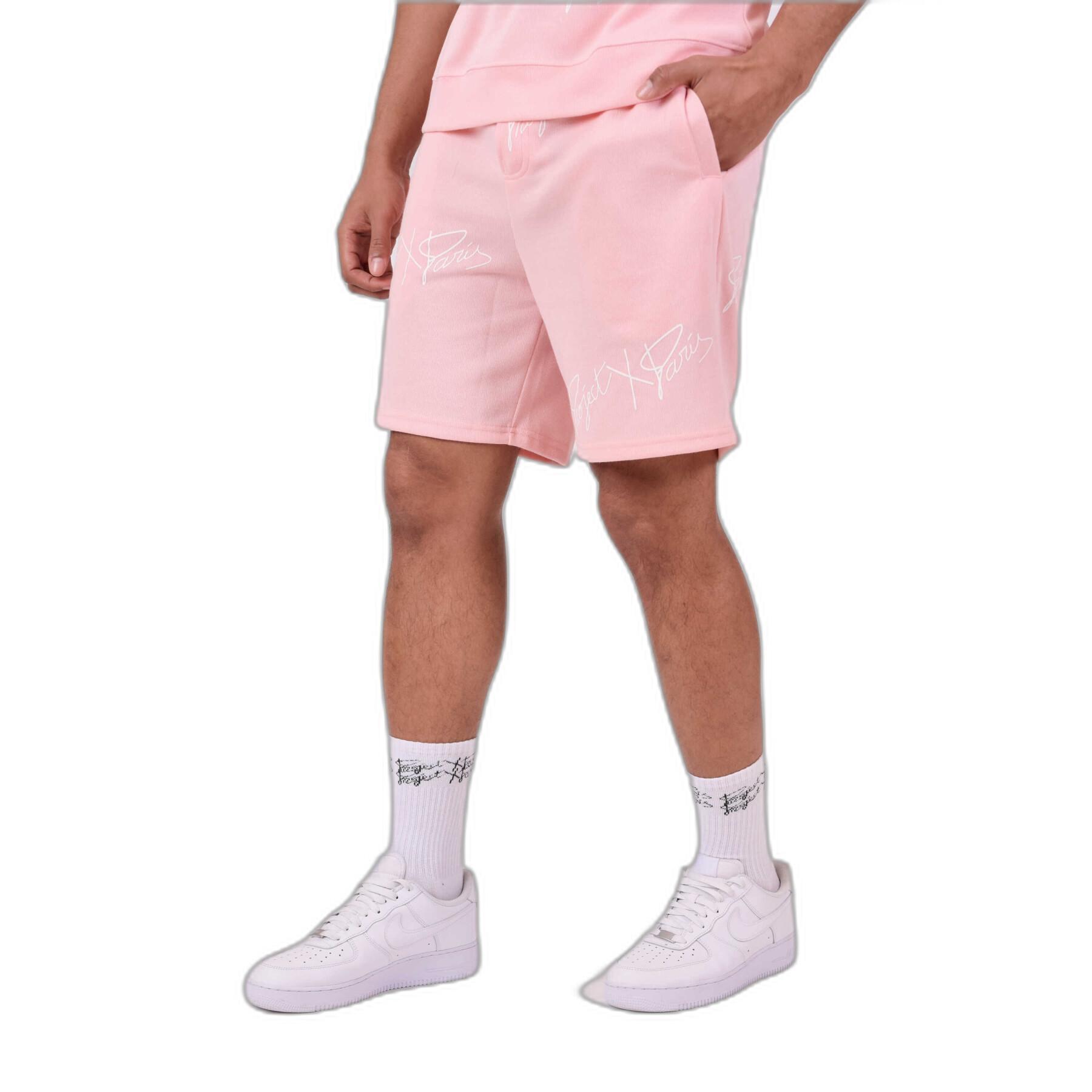 Stickade shorts med logotryck Project X Paris Soft