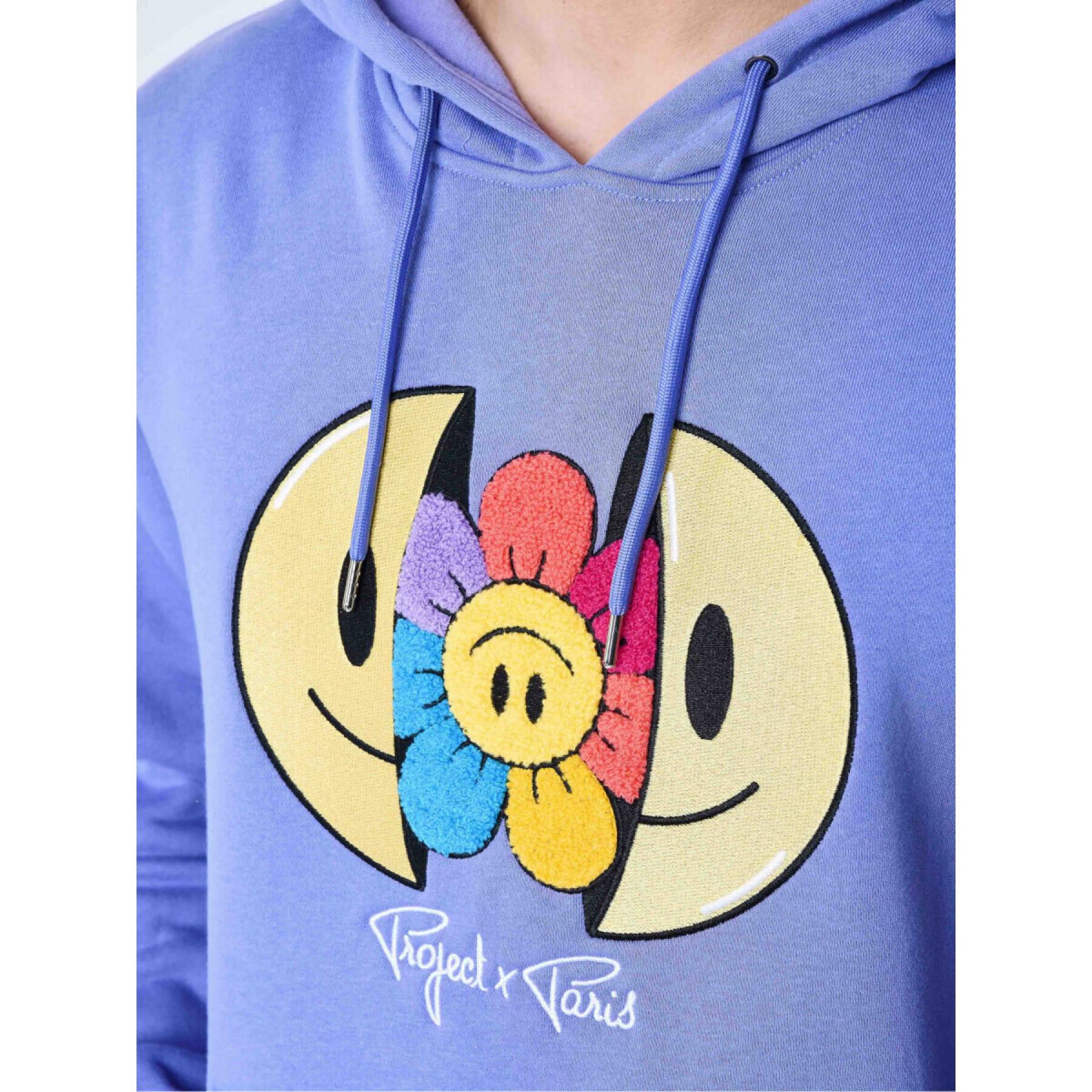 Sweatshirt med huva och broderad smiley Project X Paris