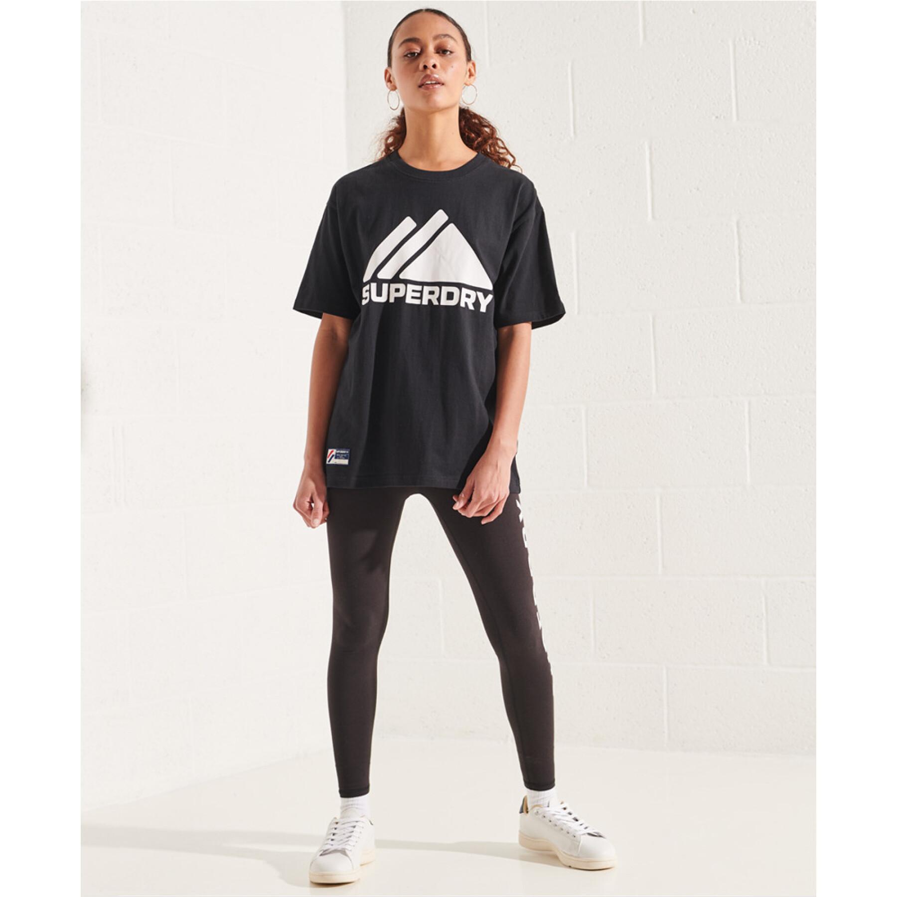 Monokrom T-shirt för kvinnor Superdry Mountain Sport
