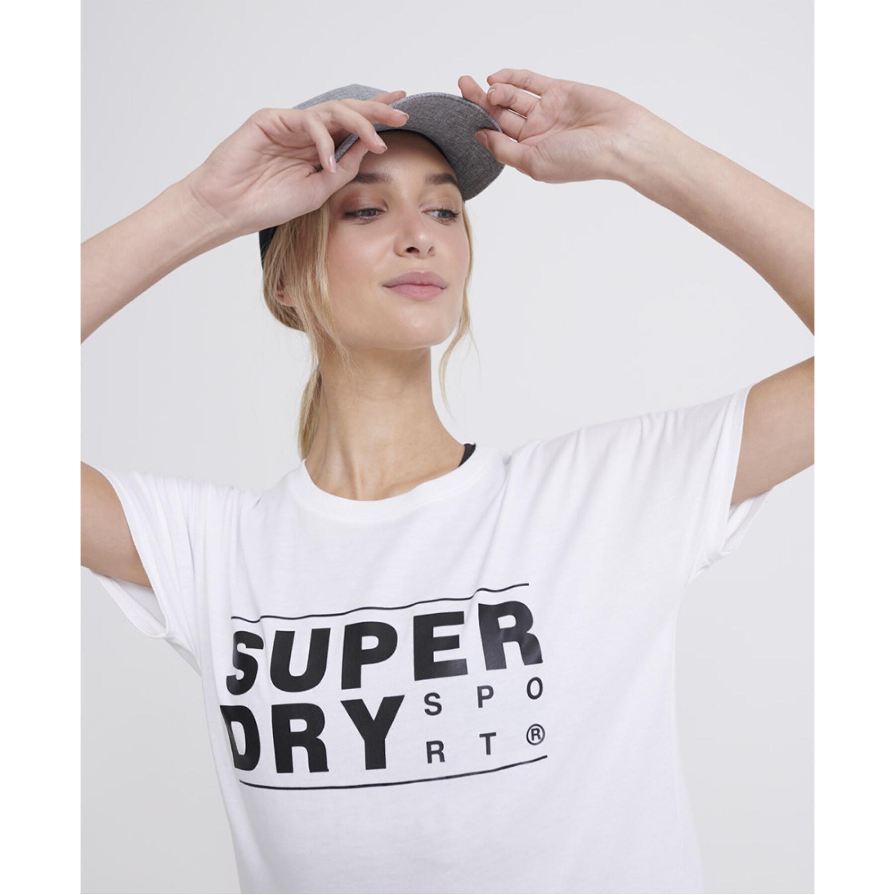 T-shirt med mönster för kvinnor Superdry Core Sport