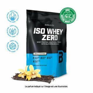 Förpackning med 10 proteinpåsar Biotech USA iso whey zero lactose free - Vanille - 500g