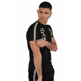 T-shirt med rund halsringning och kontrasterande ränder Project X Paris patch floral