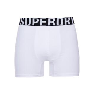 Boxershorts i ekologisk bomull Superdry Dual Logo (x2)