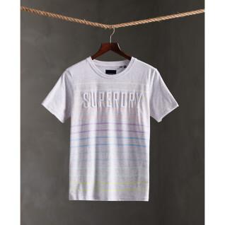 Randig T-shirt för kvinnor Superdry Rainbow