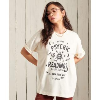 Mönstrad T-shirt i oversize-modell för kvinnor Superdry Workwear