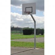 Galvaniserad basketkorg, förskjuten 1,20 m och 2,60 m hög, monterad på en halvmåne. Sporti France