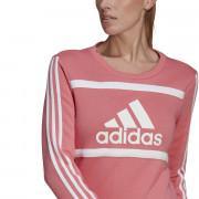 Sweatshirt för kvinnor adidas Essentials Logo Colorblock Fleece