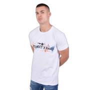 T-shirt med rund halsringning, logotyp och färgfläckar Project X Paris
