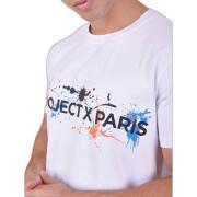 T-shirt med rund halsringning, logotyp och färgfläckar Project X Paris